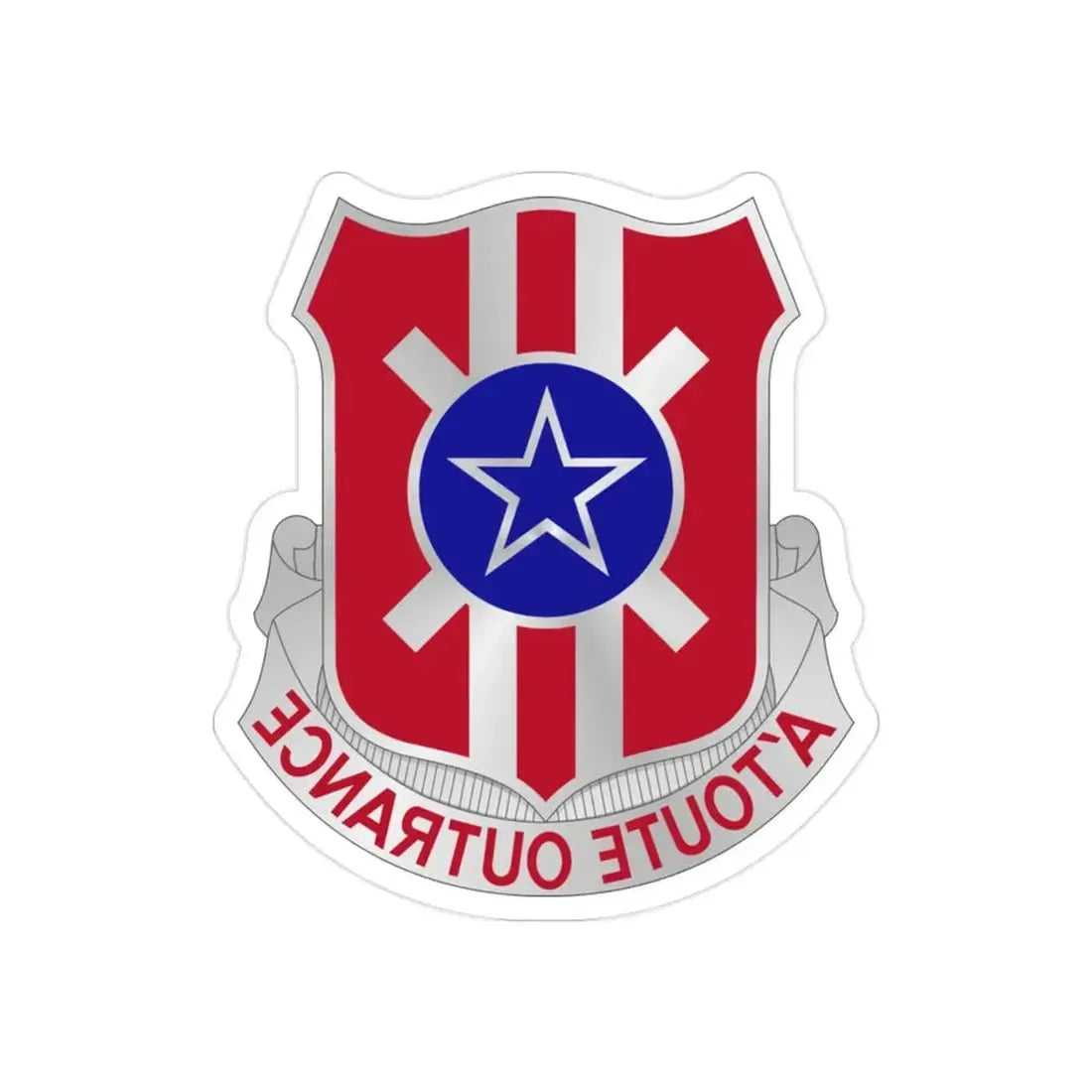 854 Engineer Battalion (U.S. Army) REVERSE PRINT Transparent Die-Cut STICKER - The Sticker Space