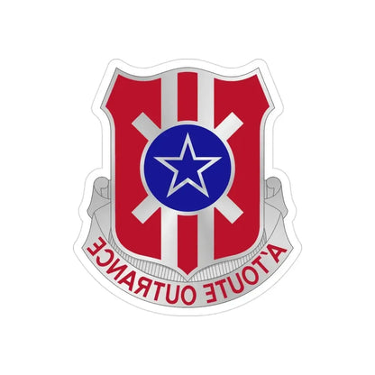 854 Engineer Battalion (U.S. Army) REVERSE PRINT Transparent Die-Cut STICKER - The Sticker Space