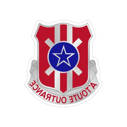 854 Engineer Battalion (U.S. Army) REVERSE PRINT Transparent Die-Cut STICKER - The Sticker Space