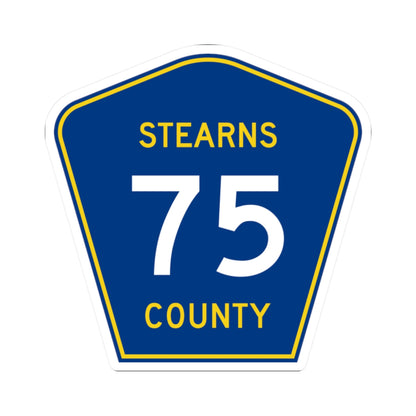 Stearns County Route 75 (Minnesota) (Road Sign) STICKER Vinyl Kiss-Cut Decal