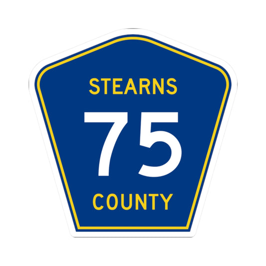 Stearns County Route 75 (Minnesota) (Road Sign) STICKER Vinyl Kiss-Cut Decal