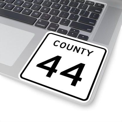 County 44 square (Minnesota) (Road Sign) STICKER Vinyl Kiss-Cut Decal