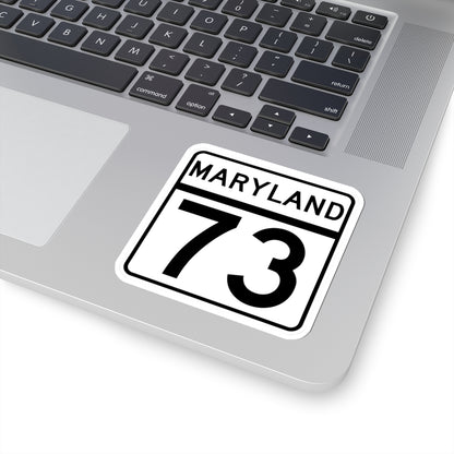 MD Route 73 (Maryland) (Road Sign) STICKER Vinyl Kiss-Cut Decal