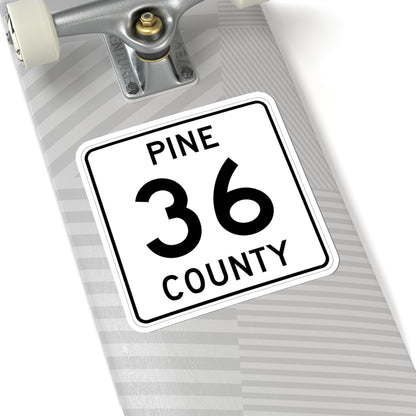 Pine County Route 36 MN (Minnesota) (Road Sign) STICKER Vinyl Kiss-Cut Decal