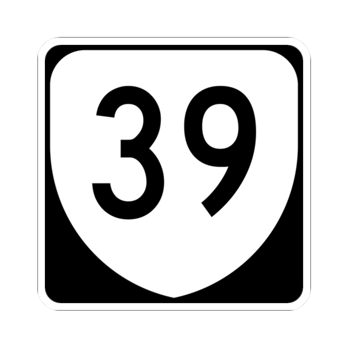 Virginia 39 (Virginia) (Road Sign) STICKER Vinyl Kiss-Cut Decal