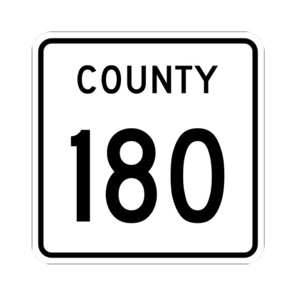 County 180 square (Minnesota) (Road Sign) STICKER Vinyl Kiss-Cut Decal