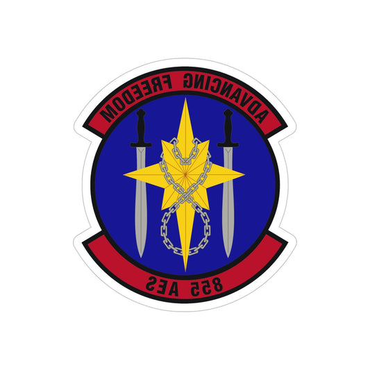 855th Air Expeditionary Squadron (U.S. Air Force) REVERSE PRINT Transparent STICKER-6 Inch-The Sticker Space