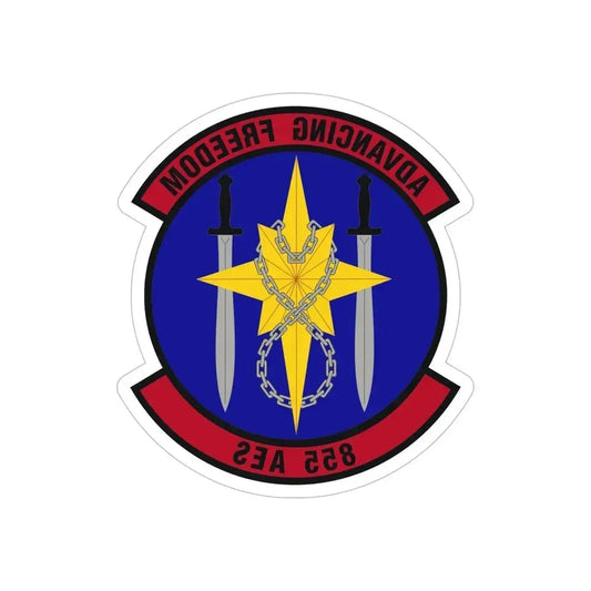 855th Air Expeditionary Squadron (U.S. Air Force) REVERSE PRINT Transparent Die-Cut STICKER 6 Inch Die-Cut Transparent - The Sticker Space