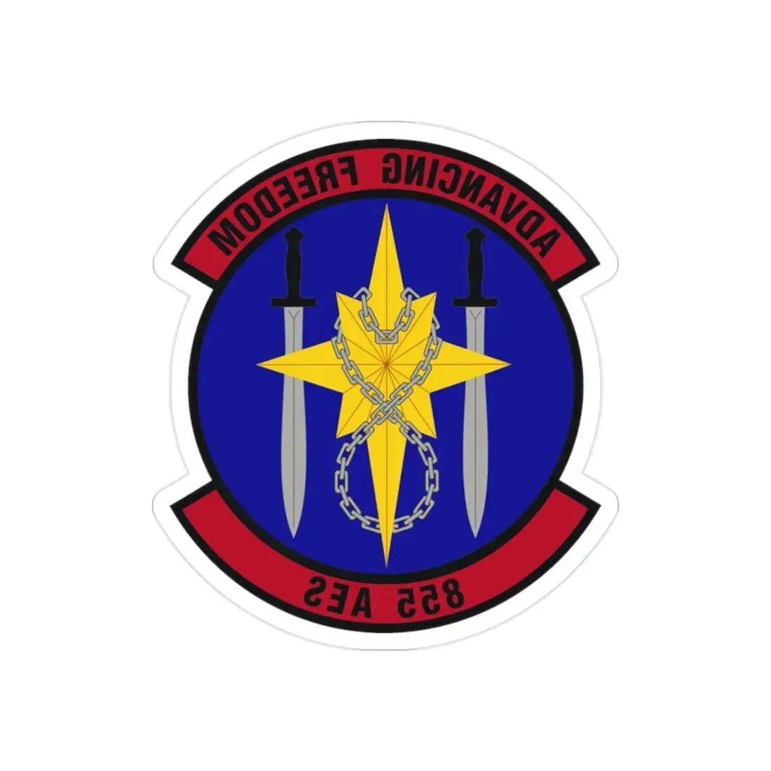 855th Air Expeditionary Squadron (U.S. Air Force) REVERSE PRINT Transparent Die-Cut STICKER - The Sticker Space