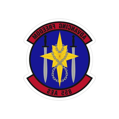 855th Air Expeditionary Squadron (U.S. Air Force) REVERSE PRINT Transparent Die-Cut STICKER - The Sticker Space