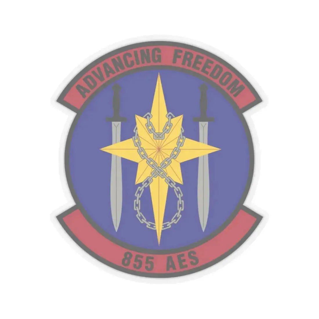 855th Air Expeditionary Squadron (U.S. Air Force) STICKER Vinyl Kiss-Cut Decal 2 Inch Transparent - The Sticker Space