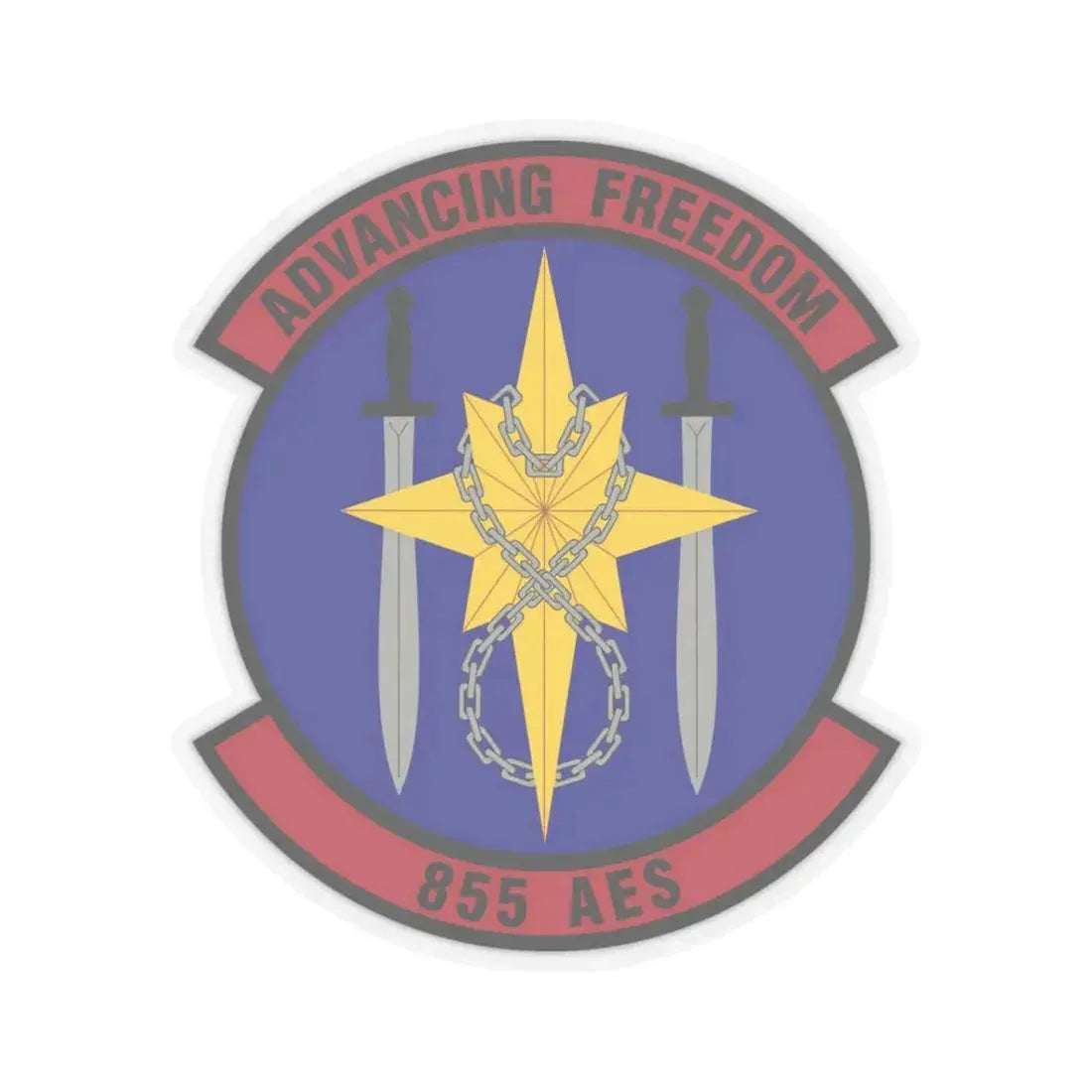 855th Air Expeditionary Squadron (U.S. Air Force) STICKER Vinyl Kiss-Cut Decal 3 Inch Transparent - The Sticker Space