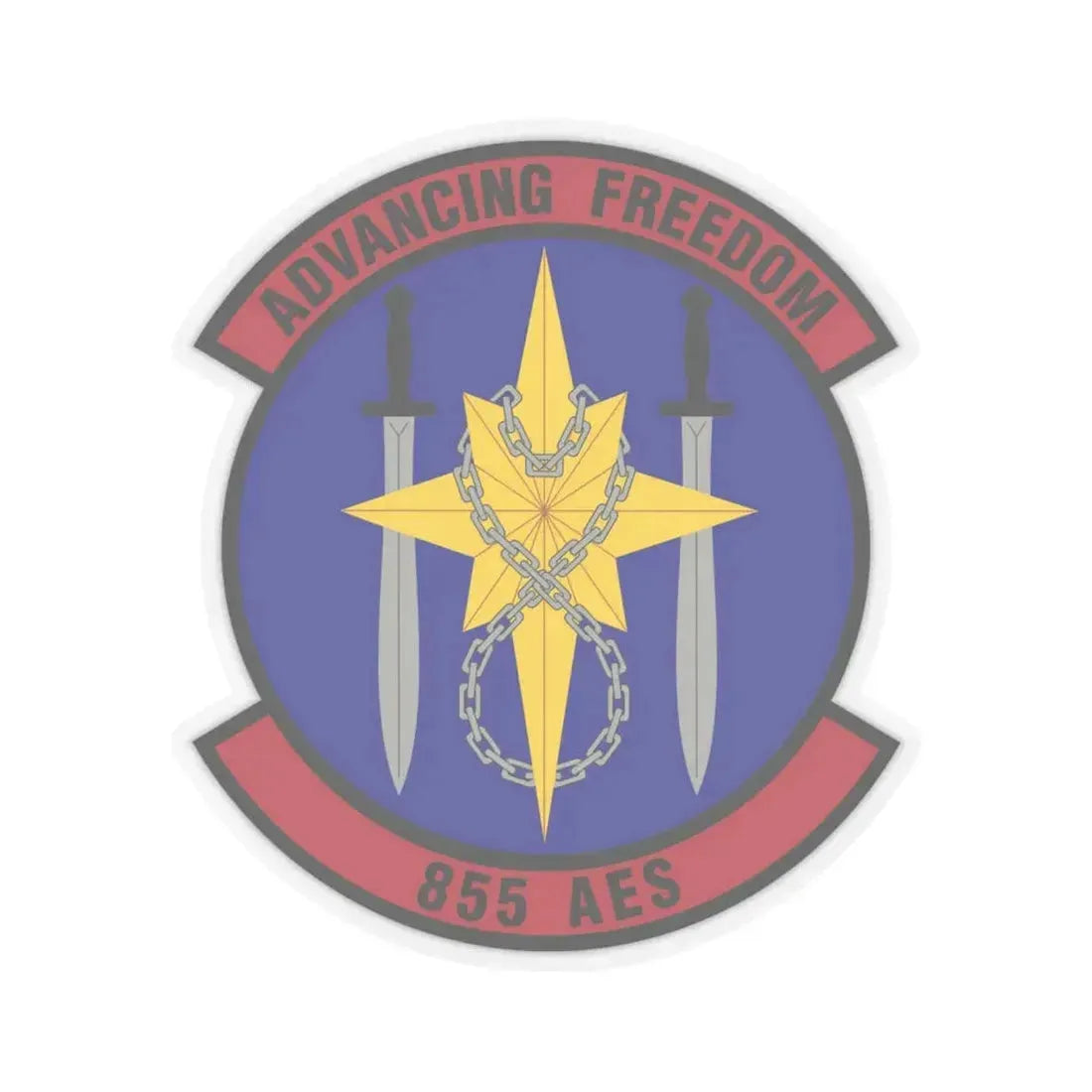 855th Air Expeditionary Squadron (U.S. Air Force) STICKER Vinyl Kiss-Cut Decal 4 Inch Transparent - The Sticker Space