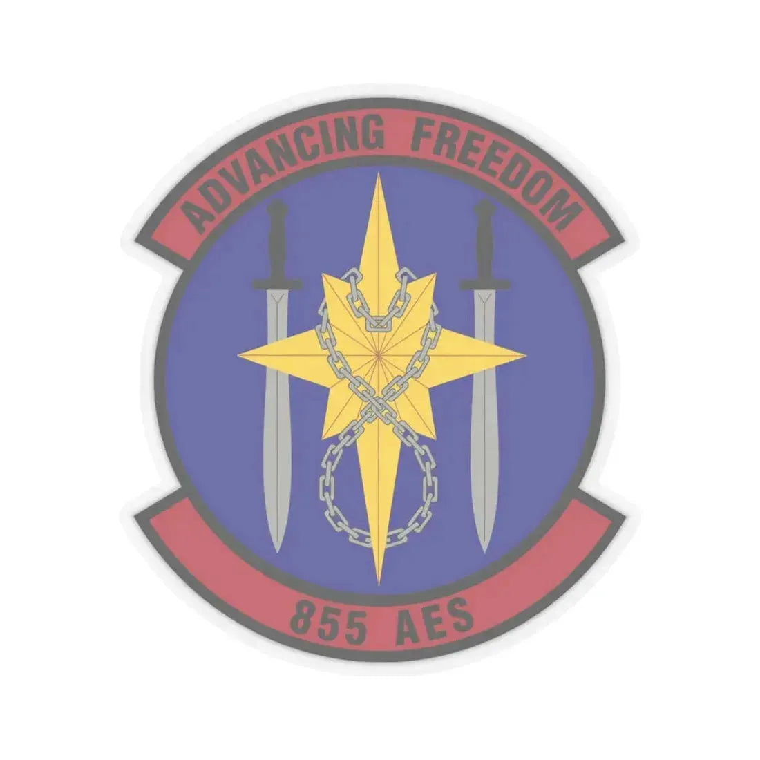 855th Air Expeditionary Squadron (U.S. Air Force) STICKER Vinyl Kiss-Cut Decal 6 Inch Transparent - The Sticker Space