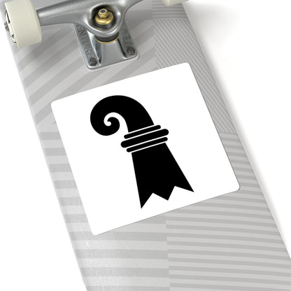 Flag of Canton of Basel Switzerland - STICKER Vinyl Kiss-Cut Decal