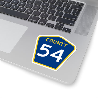 County 54 MN (Minnesota) (Road Sign) STICKER Vinyl Kiss-Cut Decal
