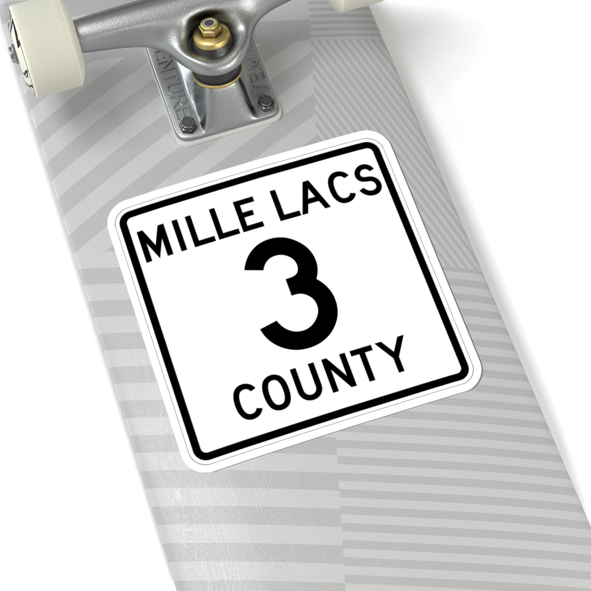 Mille Lacs County 3 MN (Minnesota) (Road Sign) STICKER Vinyl Kiss-Cut Decal