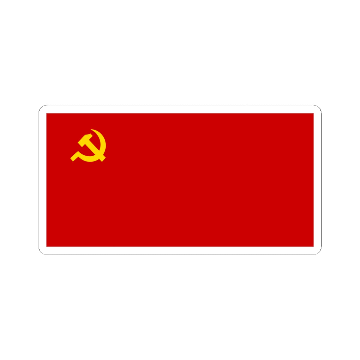 Flag of the Communist Party of Malaya (Malaysia) STICKER Vinyl Kiss-Cut Decal