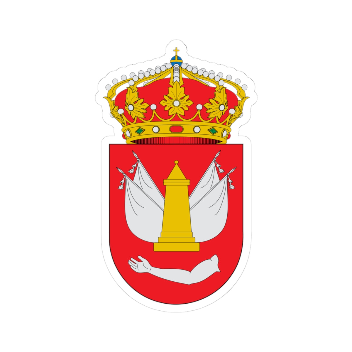 Escudo de Arapiles (Spain) (Coat of Arms) STICKER Vinyl Kiss-Cut Decal