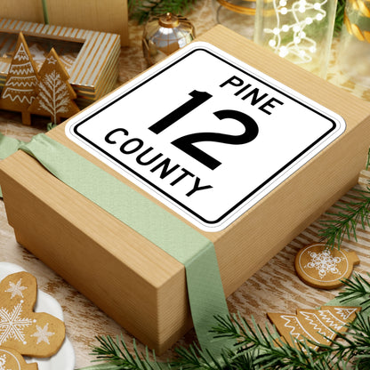 Pine County Route 12 MN (Minnesota) (Road Sign) STICKER Vinyl Kiss-Cut Decal
