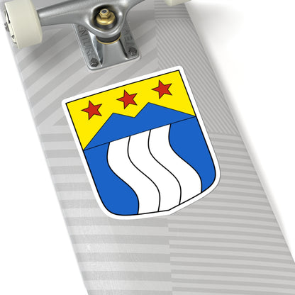 Riederalp-blazon (Switzerland) (Coat of Arms) STICKER Vinyl Kiss-Cut Decal
