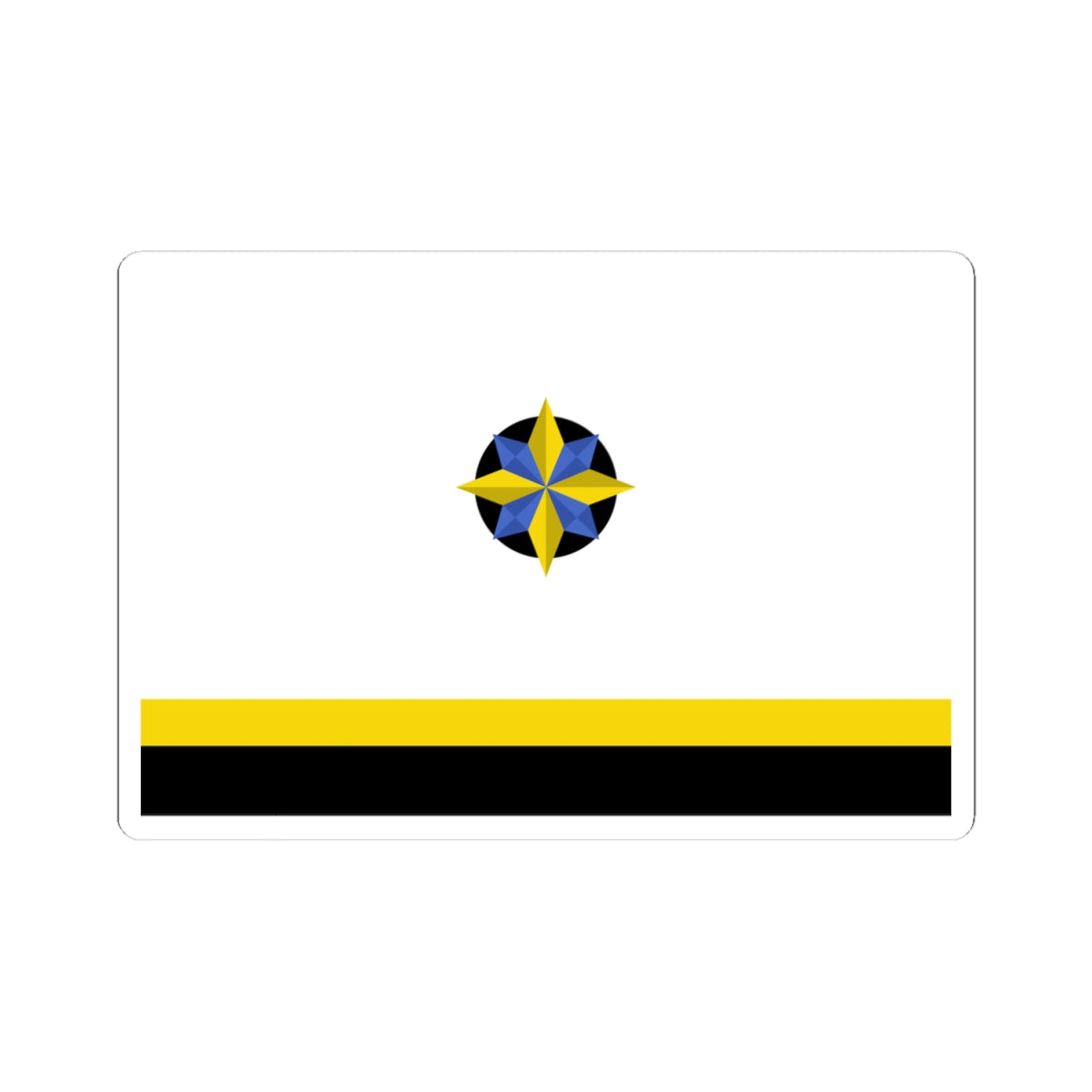 Flag of Kovdorsky rayon Murmansk oblast (Russia) STICKER Vinyl Kiss-Cut Decal