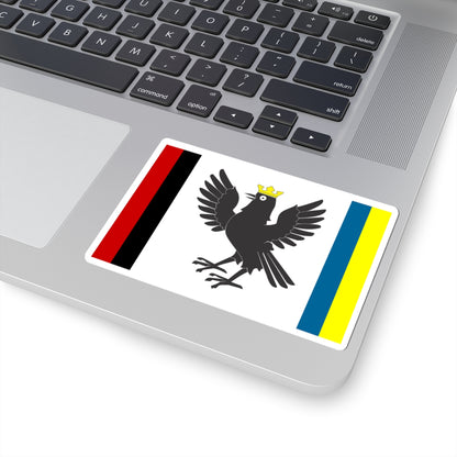 Flag of Ivano-Frankivsk Oblast (Ukraine) STICKER Vinyl Kiss-Cut Decal