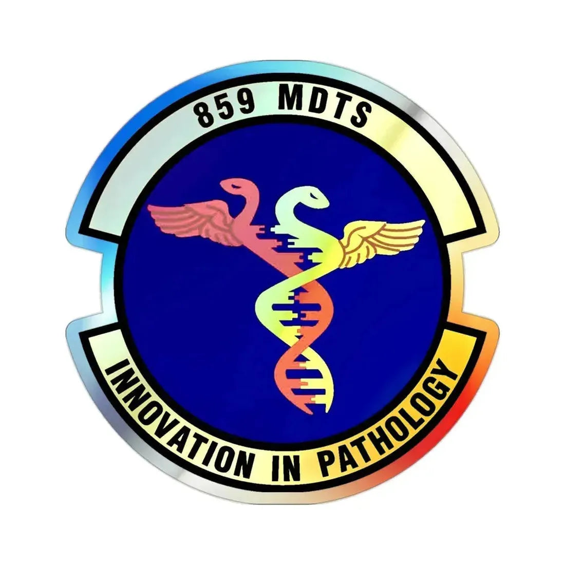 859th Diagnostics and Therapeutics Squadron (U.S. Air Force) Holographic STICKER Die-Cut Vinyl Decal 2 Inch Holographic - The Sticker Space
