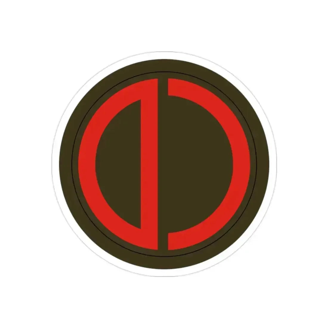 85th Division SSI (U.S. Army) REVERSE PRINT Transparent Die-Cut STICKER 2 Inch Die-Cut Transparent - The Sticker Space