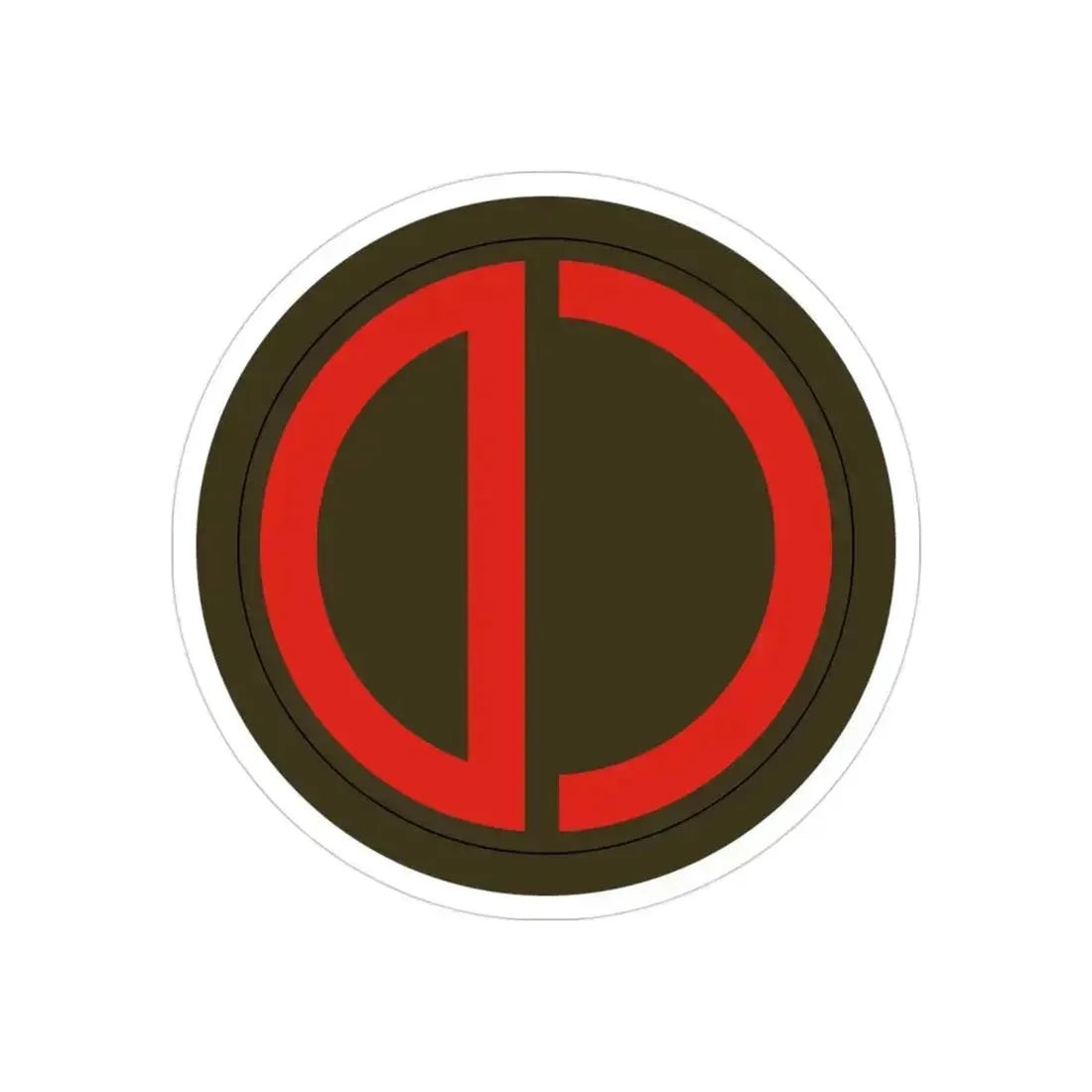 85th Division SSI (U.S. Army) REVERSE PRINT Transparent Die-Cut STICKER 3 Inch Die-Cut Transparent - The Sticker Space