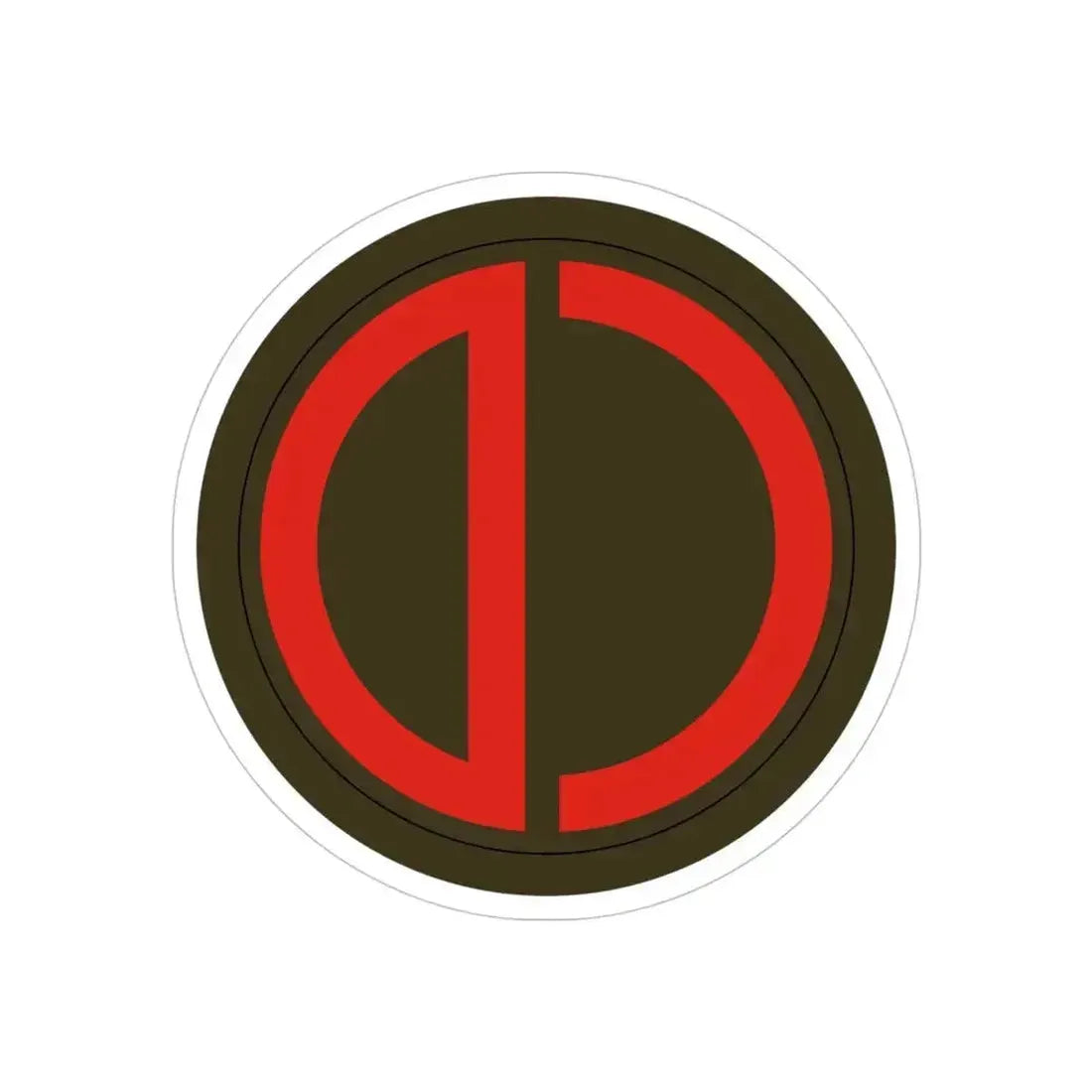 85th Division SSI (U.S. Army) REVERSE PRINT Transparent Die-Cut STICKER 4 Inch Die-Cut Transparent - The Sticker Space