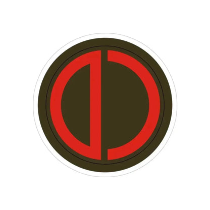 85th Division SSI (U.S. Army) REVERSE PRINT Transparent Die-Cut STICKER 4 Inch Die-Cut Transparent - The Sticker Space