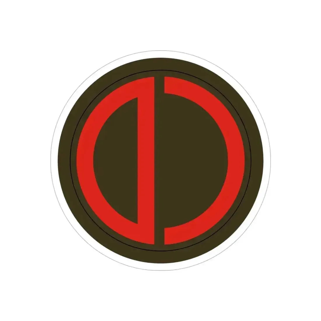 85th Division SSI (U.S. Army) REVERSE PRINT Transparent Die-Cut STICKER 5 Inch Die-Cut Transparent - The Sticker Space