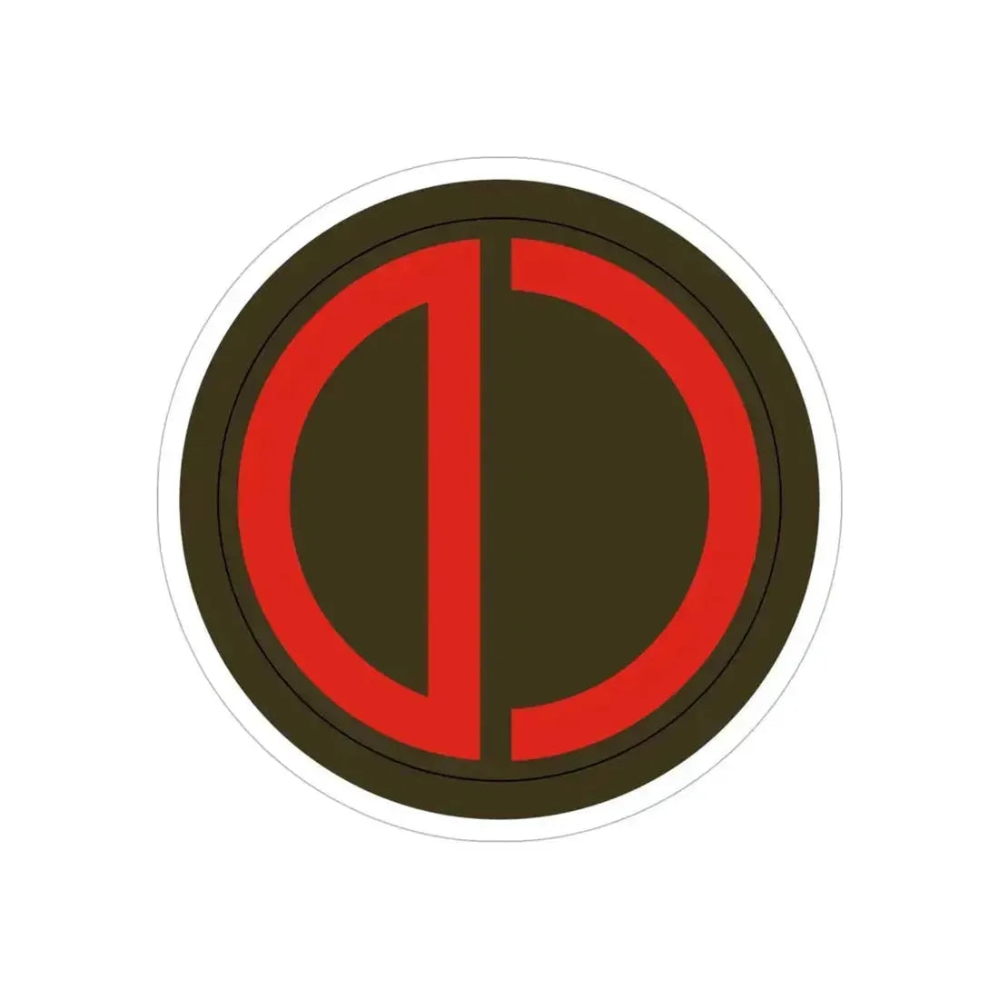 85th Division SSI (U.S. Army) REVERSE PRINT Transparent Die-Cut STICKER 6 Inch Die-Cut Transparent - The Sticker Space