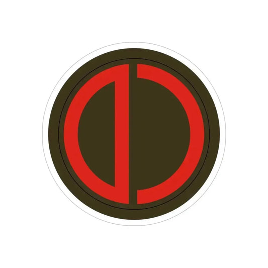 85th Division SSI (U.S. Army) REVERSE PRINT Transparent Die-Cut STICKER 6 Inch Die-Cut Transparent - The Sticker Space