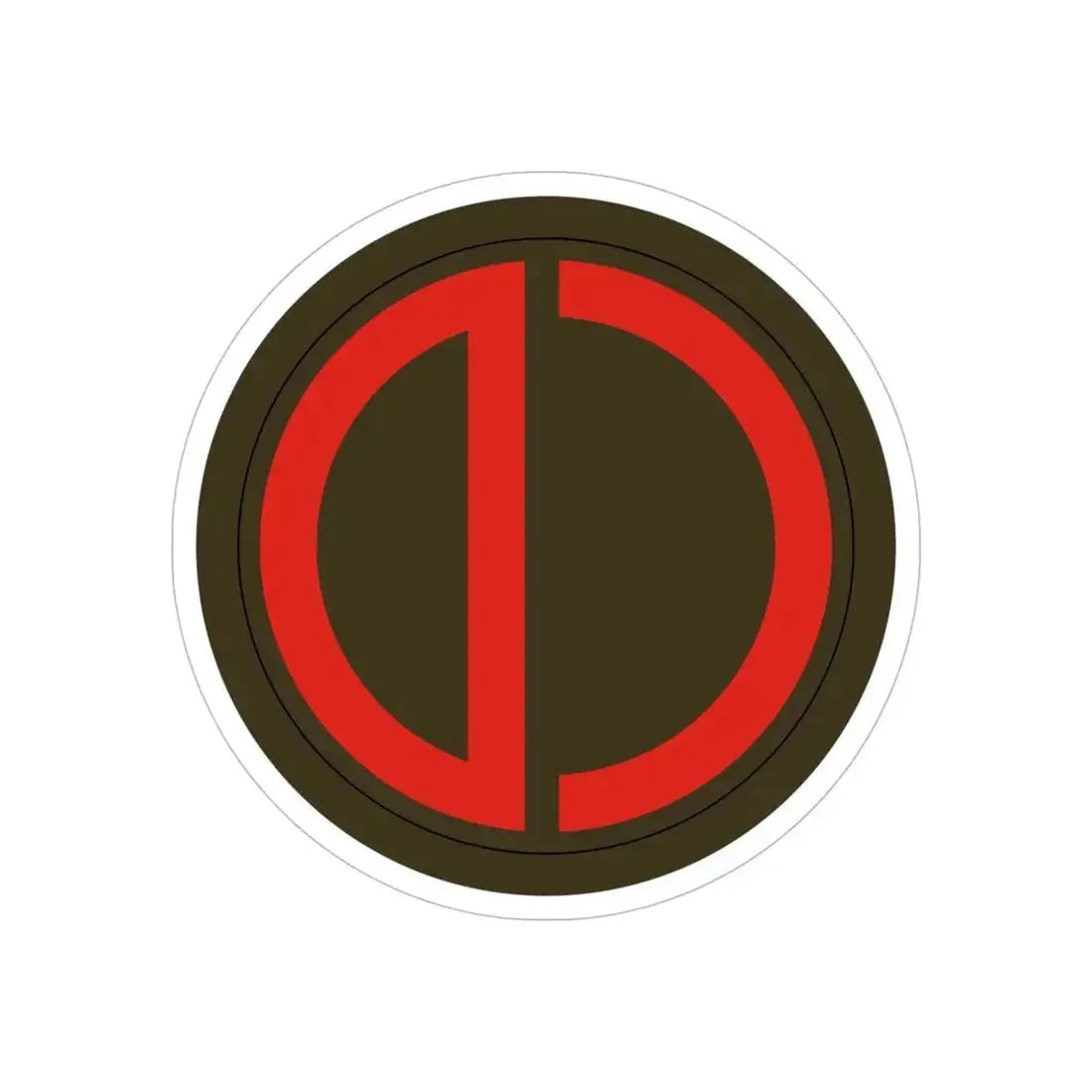 85th Division SSI (U.S. Army) REVERSE PRINT Transparent Die-Cut STICKER - The Sticker Space