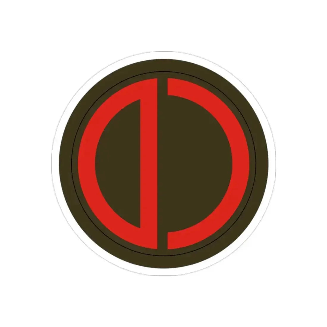 85th Division SSI (U.S. Army) REVERSE PRINT Transparent Die-Cut STICKER - The Sticker Space