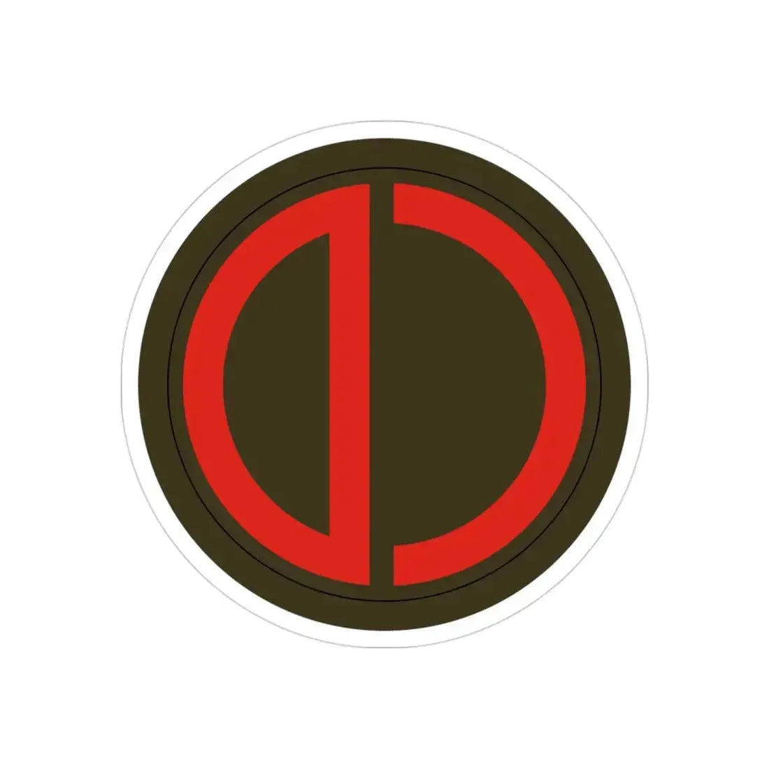 85th Division SSI (U.S. Army) REVERSE PRINT Transparent Die-Cut STICKER - The Sticker Space