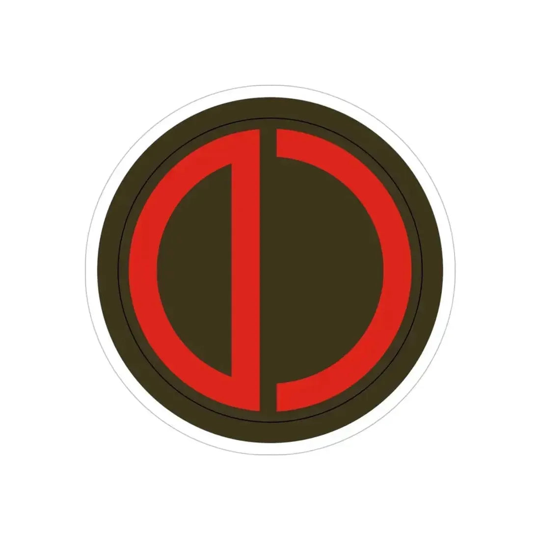 85th Division SSI (U.S. Army) REVERSE PRINT Transparent Die-Cut STICKER - The Sticker Space