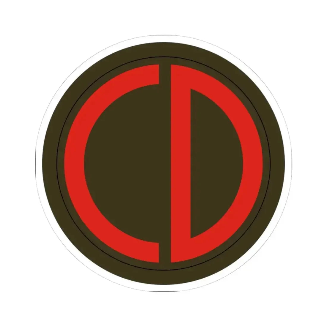 85th Division SSI (U.S. Army) STICKER Vinyl Kiss-Cut Decal 3 Inch White - The Sticker Space