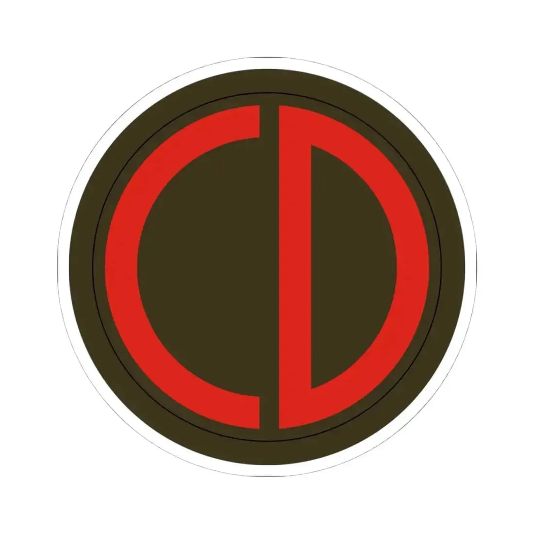 85th Division SSI (U.S. Army) STICKER Vinyl Kiss-Cut Decal 4 Inch White - The Sticker Space