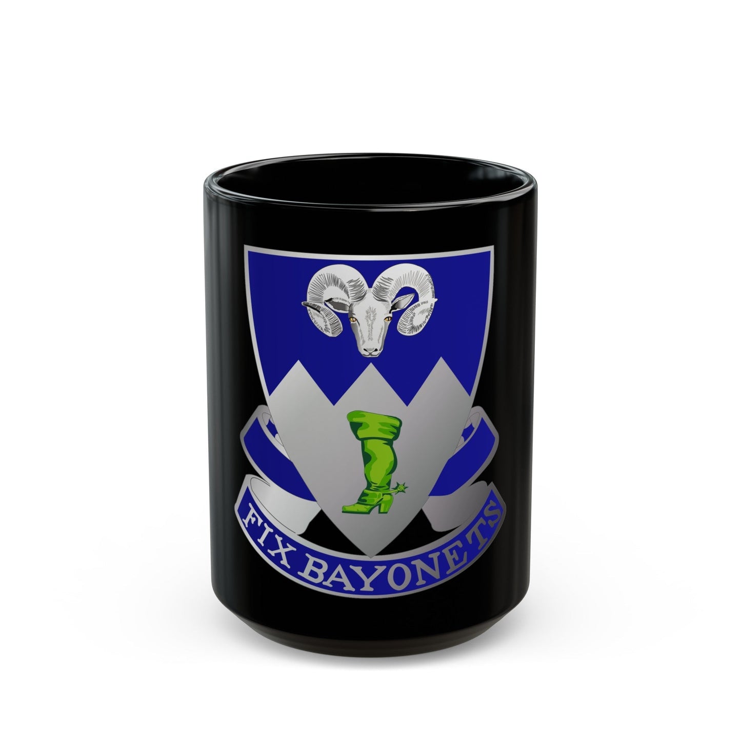 85th Infantry Regiment (U.S. Army) Black Coffee Mug-15oz-The Sticker Space