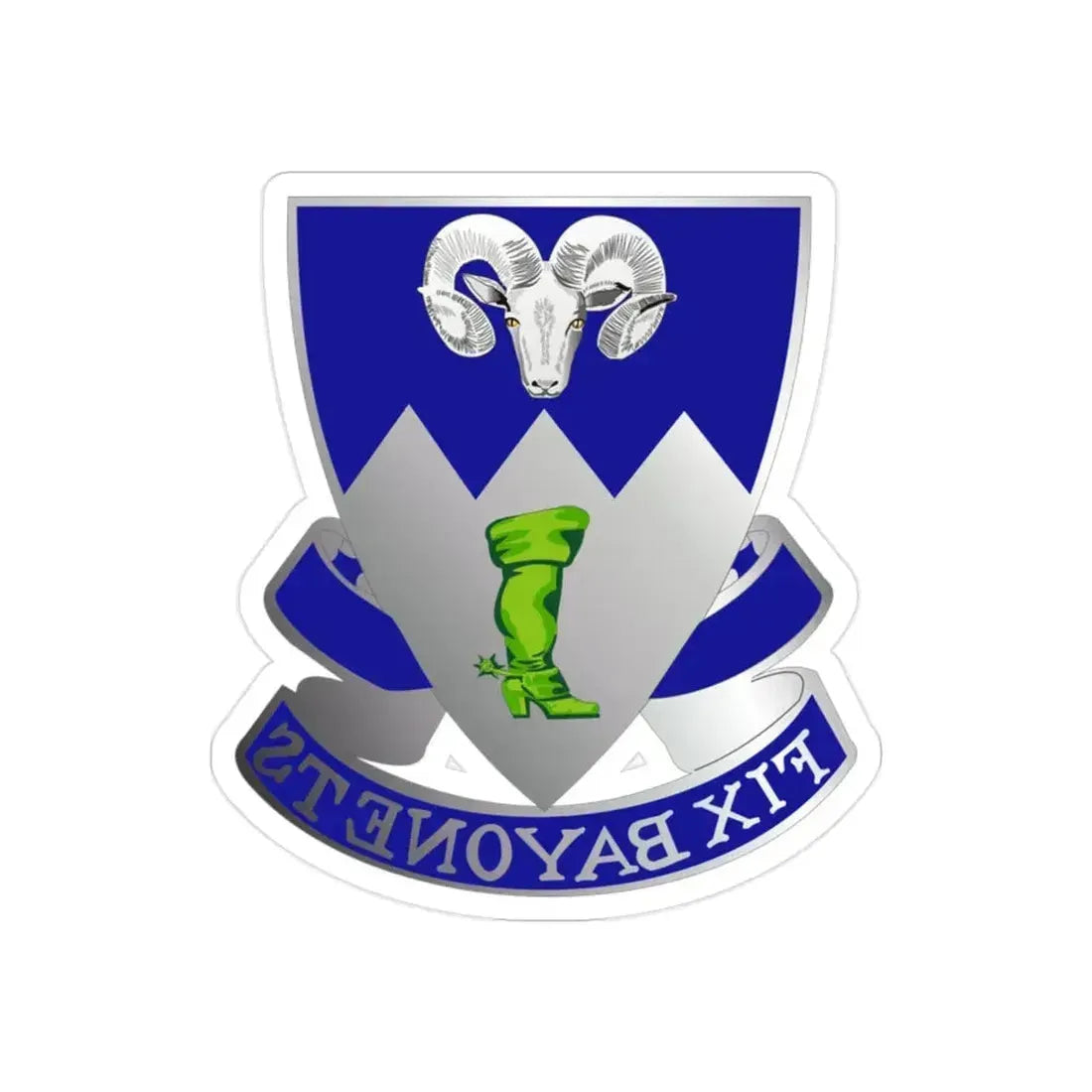 85th Infantry Regiment (U.S. Army) REVERSE PRINT Transparent Die-Cut STICKER 2 Inch Die-Cut Transparent - The Sticker Space