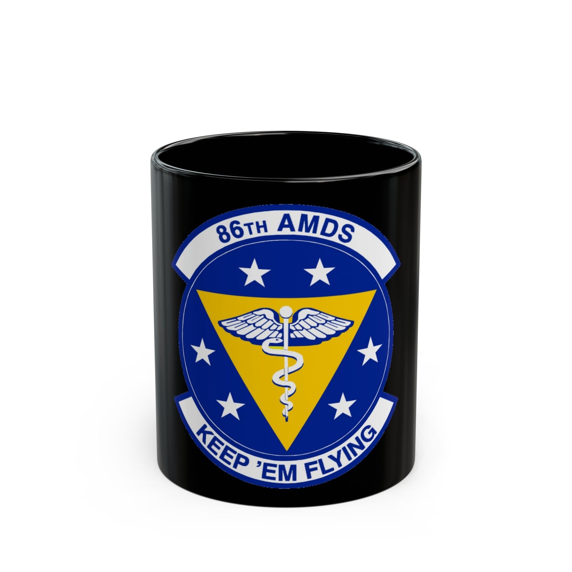 86 Aerospace Medicine Squadron USAFE (U.S. Air Force) Black Coffee Mug-11oz-The Sticker Space