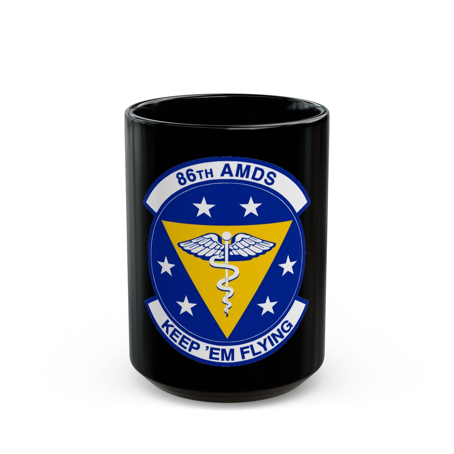 86 Aerospace Medicine Squadron USAFE (U.S. Air Force) Black Coffee Mug-15oz-The Sticker Space