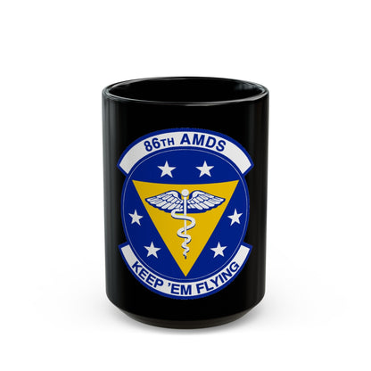 86 Aerospace Medicine Squadron USAFE (U.S. Air Force) Black Coffee Mug-15oz-The Sticker Space