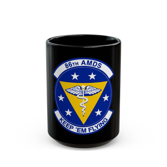 86 Aerospace Medicine Squadron USAFE (U.S. Air Force) Black Coffee Mug-15oz-The Sticker Space