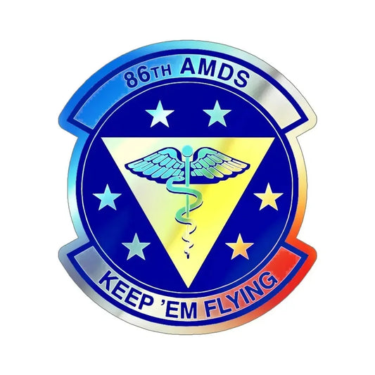 86 Aerospace Medicine Squadron USAFE (U.S. Air Force) Holographic STICKER Die-Cut Vinyl Decal 6 Inch Holographic - The Sticker Space