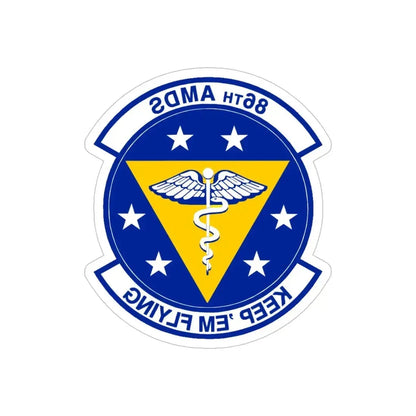 86 Aerospace Medicine Squadron USAFE (U.S. Air Force) REVERSE PRINT Transparent Die-Cut STICKER - The Sticker Space