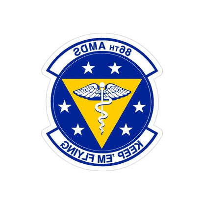 86 Aerospace Medicine Squadron USAFE (U.S. Air Force) REVERSE PRINT Transparent Die-Cut STICKER - The Sticker Space